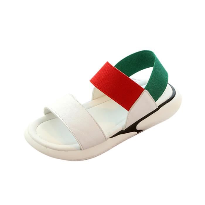 Bebe Fille Plage Souliers Bande Elastique Sandales Chaussures Antiderapantes Chaussures Bebe Blanc Blanc Achat Vente Babies Cdiscount