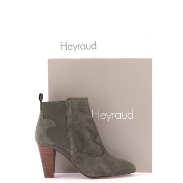 Bottines / Low Boots HEYRAUD 39 Kaki - Cdiscount Chaussures