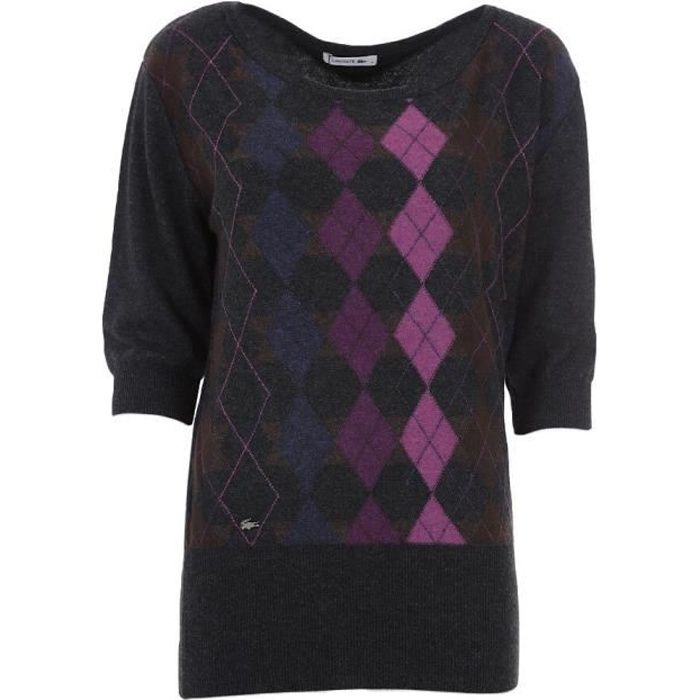 Pull lacoste noir 2025 femme