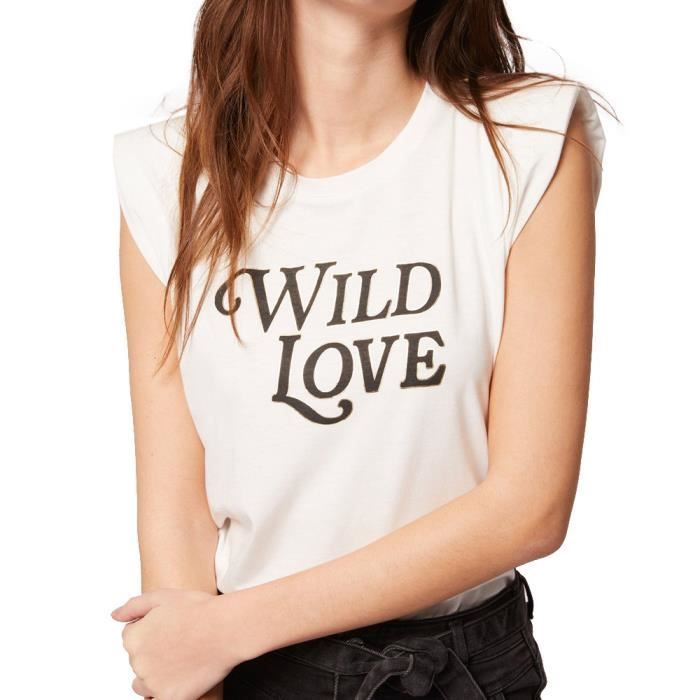 T-shirt à épaulettes blanc - Shop by Clo