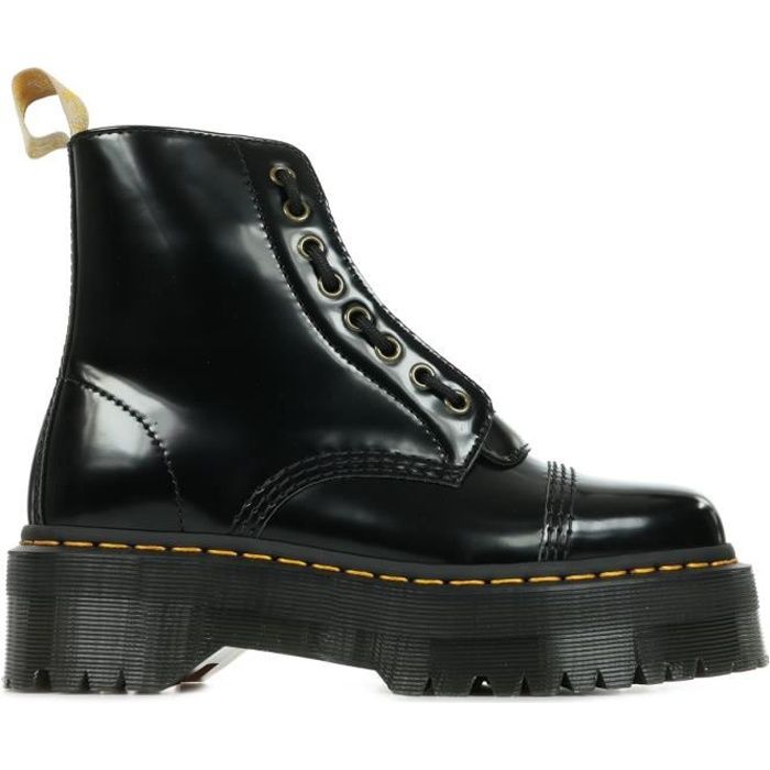 Bottes Dr Martens Vegan Sinclair - Femme - Noir - Cuir - Fermeture éclair - Compensé