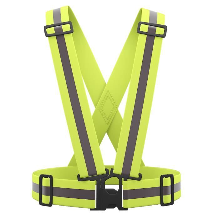 Gilet Réfléchissant Sécurité - Taille Unique - 360° Visible - Course, Vélo, Randonnée