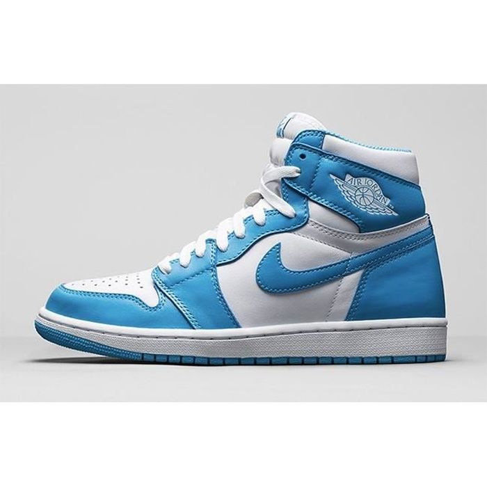 Baskets Airs Jordan 1 Mid SE Chaussures de basket Pas Cher pour Homme Femme Blanc  Bleu Blanc bleu - Cdiscount Chaussures