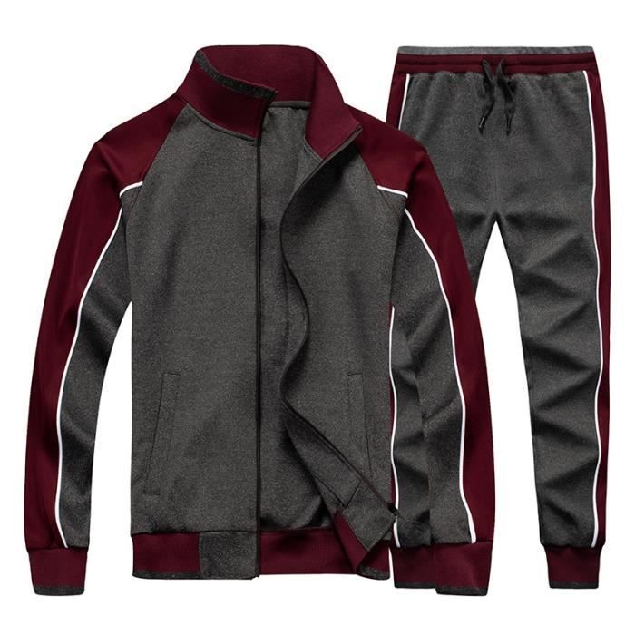Survetement pour Homme Jogging Zip Sweat a Capuche Running Pants S M L XL XXL Gris Cdiscount Pret a Porter