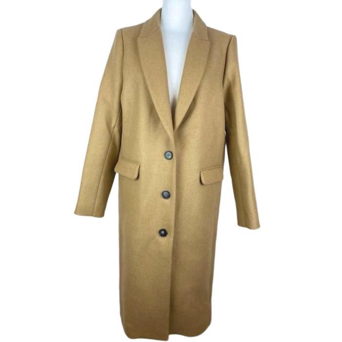 MANTEAU FEMME EN LAINE LA PETITE FRAN AISE Marron Cdiscount Pr t