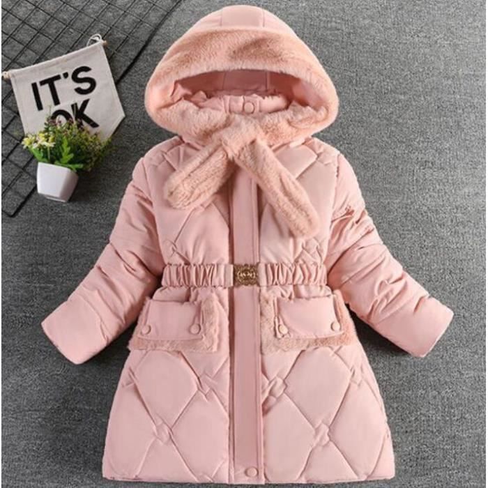 Parka Hiver Enfant Fille Blouson Manteau Rembourr Capuche pour
