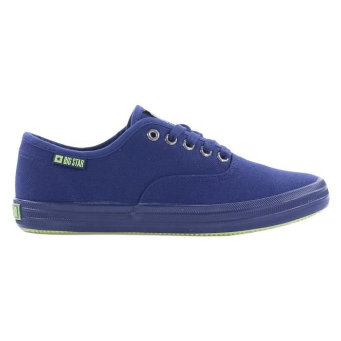 Chaussures Femme BIG STAR JJ274262 Bleu marine - Lacets - Textile