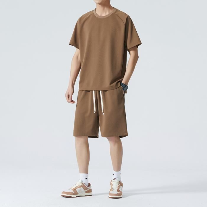 Ensemble de Vetement Homme 2 Pieces Couleur Unie D bardeur et