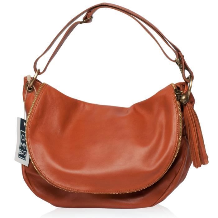 Sac besace cuir on sale souple