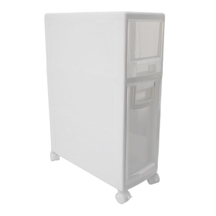 Meuble de salle de bain - OMABETA - Armoire de rangement - Plastique - 16 cm - Conception peu encombrante