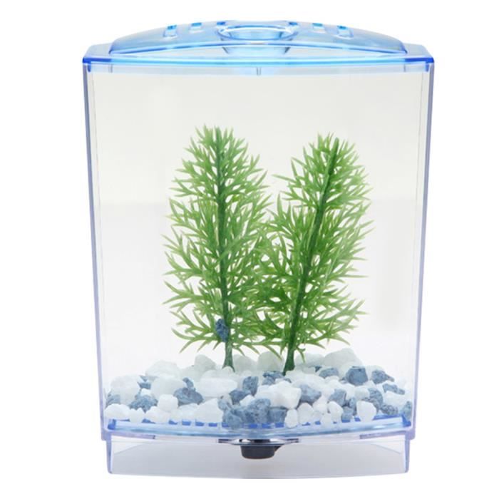 Meilleurs prix pour Mini Aquarium Transparent - OMABETA - 20x9x14,5 cm - Acrylique - Poisson exotique - Grille unique