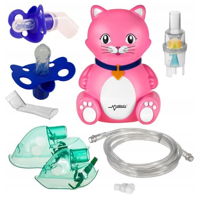 Inhalateur Promedix set de nébulisation masques filtres PR-816 + tétine universel Gess pour inhalateur