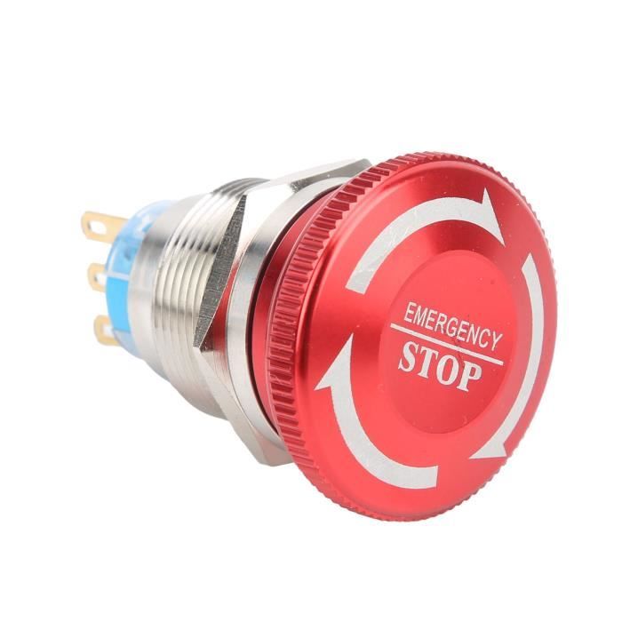 MAGICLULU Bouton Arrêt Urgence Étanche Avec Clé Boîtier Rouge