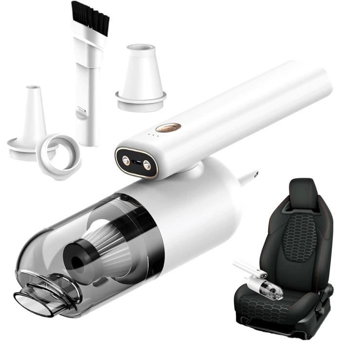 Aspirateur De Voiture Portable 28000Pa - 2 Batteries 7500mAh, Sans Fil, 3 En 1 (aspiration/soufflage/vide), Filtre Lavable