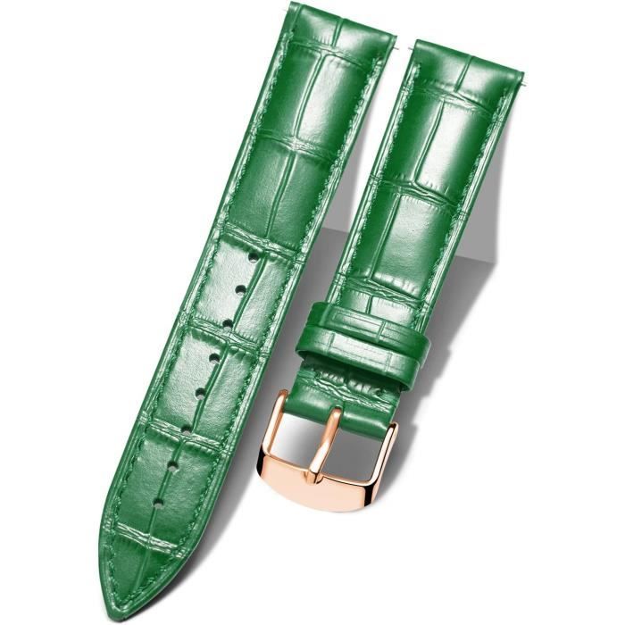 Bracelet Montre Cuir Femme - Largeurs 6-24mm + Outils - Remplacement Facile - Multi Couleurs