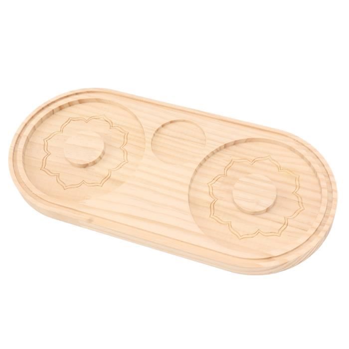 LOCADENCE Margarita Sel Rimmer, Double Support Résistant à L'Eau Bois de Pin Verre Rimmer, Sucre et Sel Rimmer pour Cuisine, Restaurant, Cocktail, Margarita (B