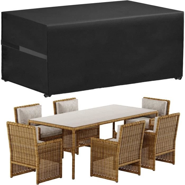 Housse Salon De Jardin Exterieur 115x100x90cm/LxWxH Imperméable Housse Mobilier Jardin Housse De Protection Exterieure Housse Table Jardin Rectangulaire Bâche Table De Jardin Anti-Uv Tissu Argent