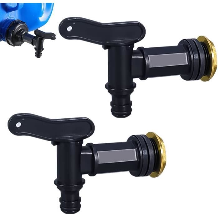 Robinet De Récupérateur D'eau 3/4'' - Lot De 2 - Pour Cuve, Jardin Et Plus