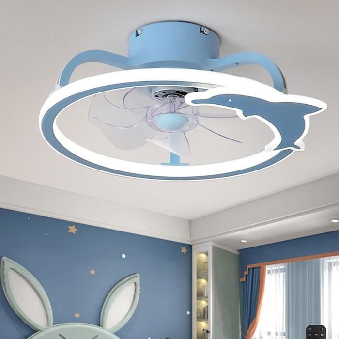 Depuley Lampe de ventilateurs de plafond avec tête pivotante/Ventilateur silencieux pour chambre