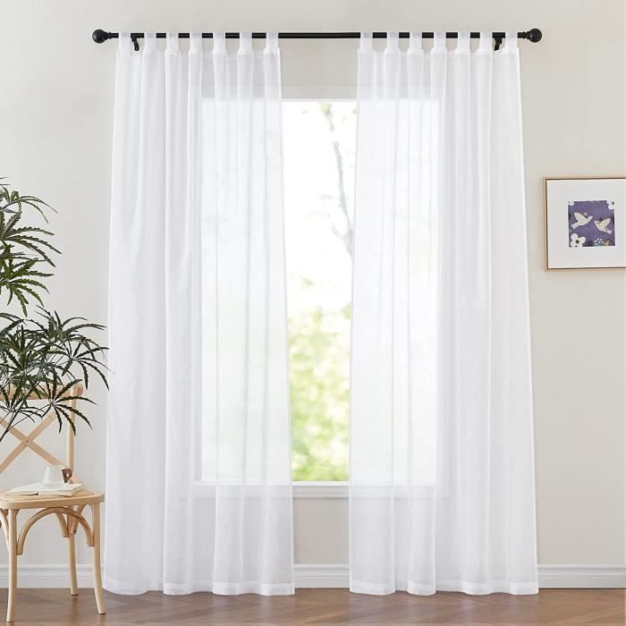 Rideau Voilage Extérieur Transparent Pour Patio Imperméable,Draperie Voile À Oeillets Décoration