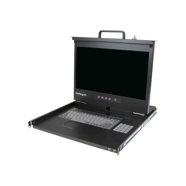 STARTECH Console LCD à montage en rack 1U double rail avec hub USB à 2 ...