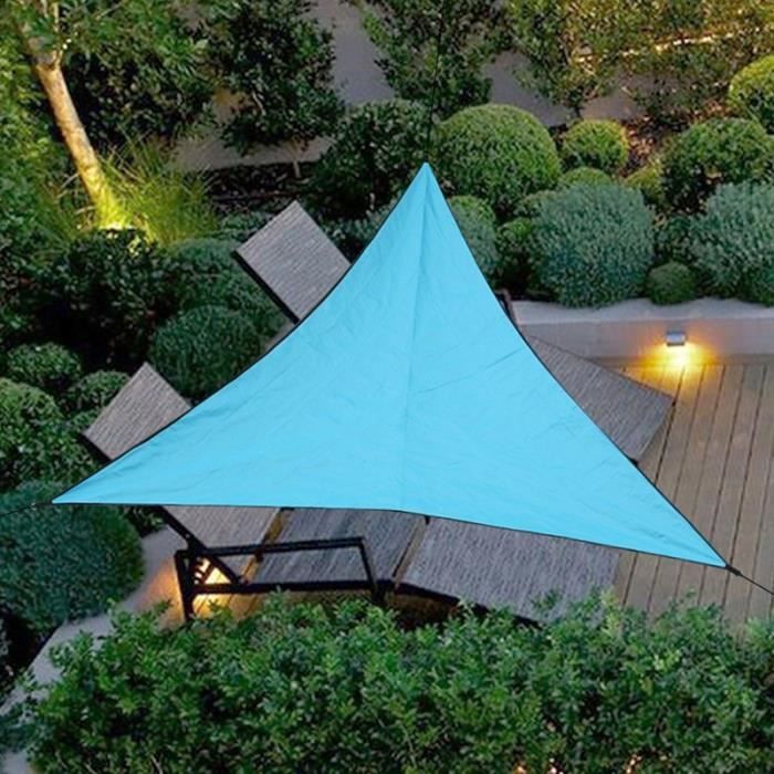 Voile D'ombrage Triangulaire équilatéral - Toile Oxford Imperméable - Protection UV 95% - Pour Terrasse, Jardin, Pergola - Anneaux En Acier Inclus
