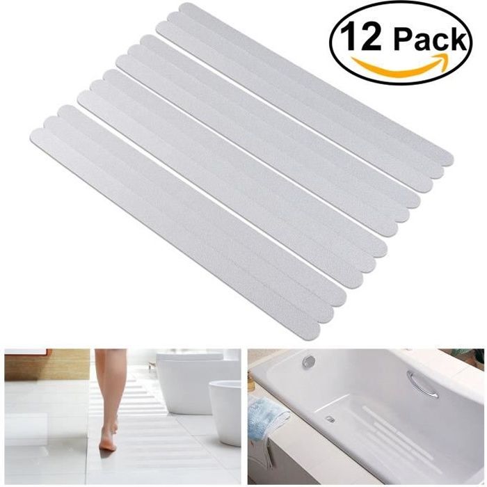Hemoton 12 Pcs Antidérapant Baignoire Douche Autocollants Baignoires De Salle De Bains Bandes De Sécurité Salle De Bains Douches Bandes De Bandes Adhésif Stickers Appliques pour Baignoire