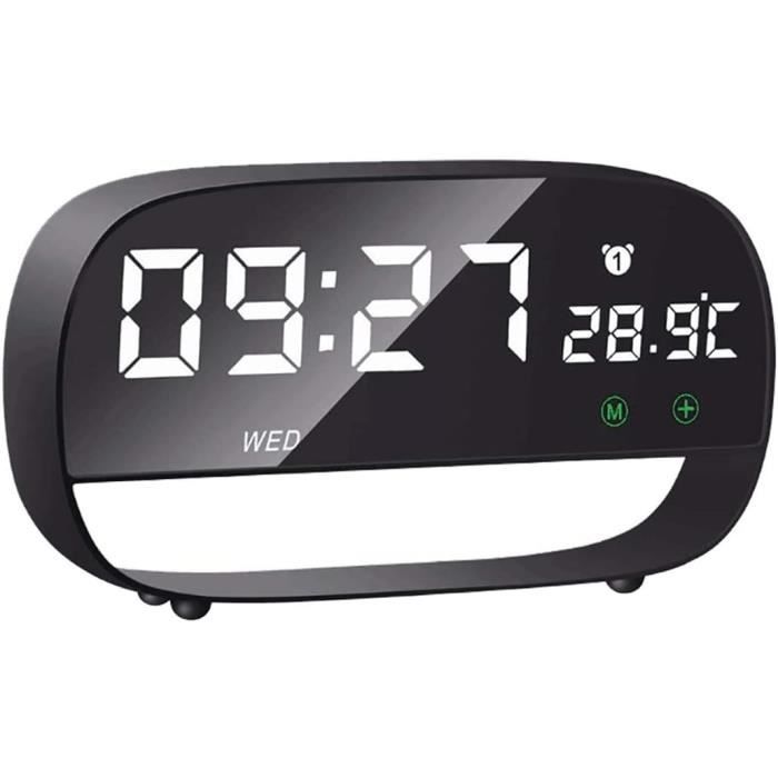 Réveil Numérique Avec Projecteur - Affiche L'heure Au Plafond, Température, Humidité, Alimentation USB/piles