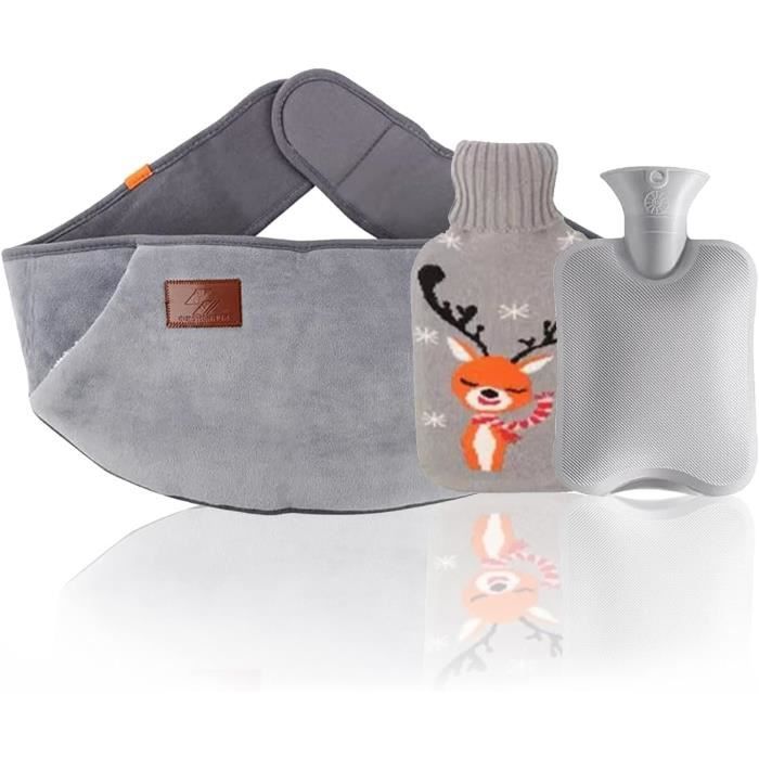 Bouillotte Animale Avec Housse Peluche - Enfants Et Adultes - Caoutchouc Naturel