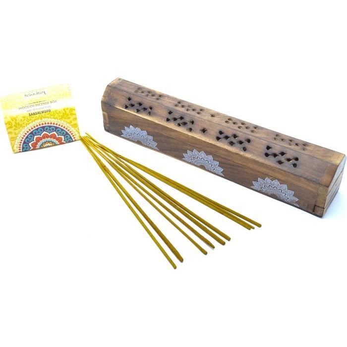 Xxl Grande Boîte À Encens Avec 10 Bâtonnets (Sandalwood) Santal, Bates ...