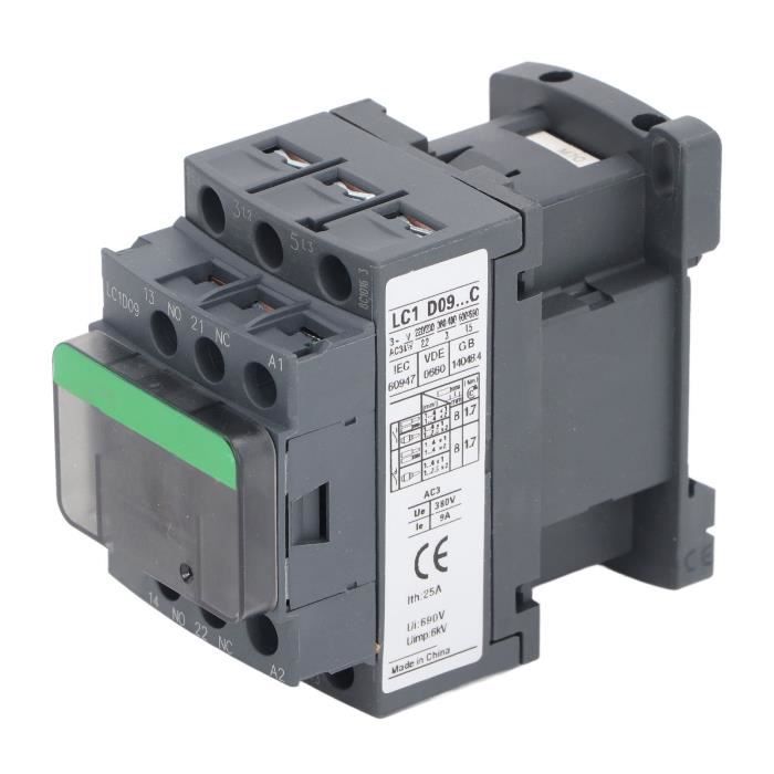 Heschen Contacteur ca doestique, HS1-63, 4 pôles 2NO 2NC, CA 220V