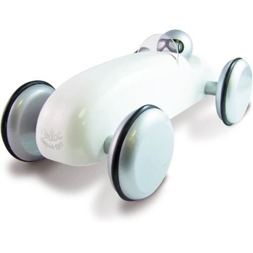 Voiture miniature en bois laqué blanc VILAC - Speedster pour enfant garçon de 3 ans et plus