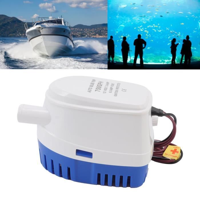 Pompe De Cale 12V 1100 GPH - Submersible, Automatique, à Faible Bruit - Pour Bateaux, Camping-cars, Étangs, Piscines