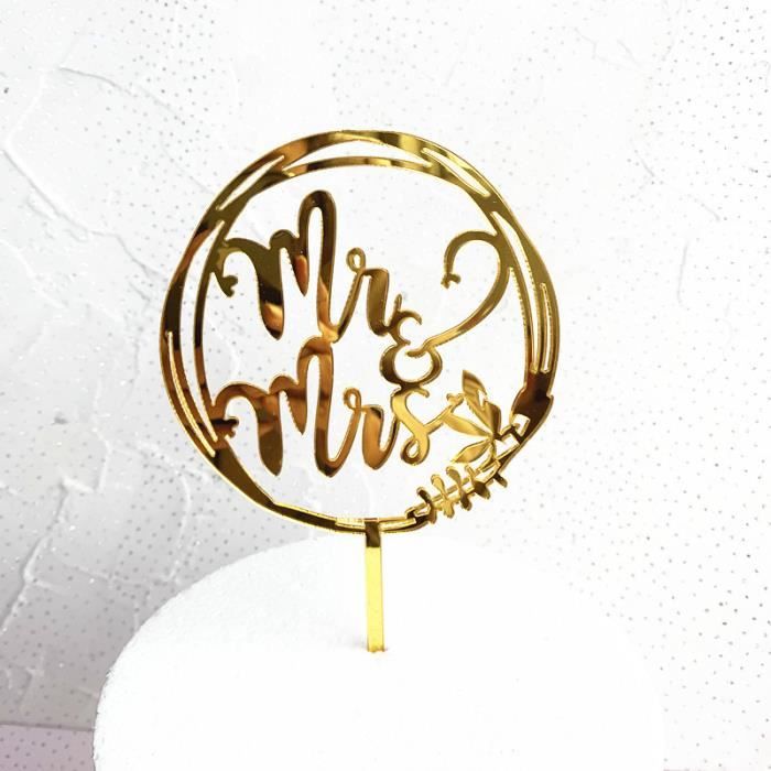 Décorations Gâteau Chiffres Acrylique Doré - Lot De 20 - Pour Anniversaire, Mariage - Réutilisable