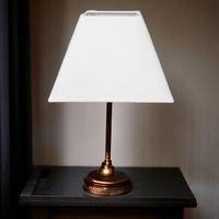 Abat-jour Carré Élégant Blanc - Base 20 cm - Adapté Culot E27
