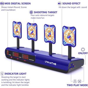 Jionchery Digital cibles pour tir compatible avec nerf Guns-Electronic...