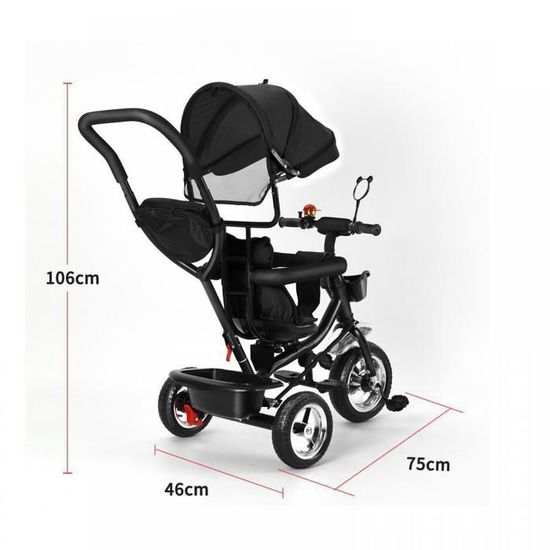 Ricycle Enfant Évolutif 4 en 1 - MIPAN - Avec Siège Réversible+ Poignée