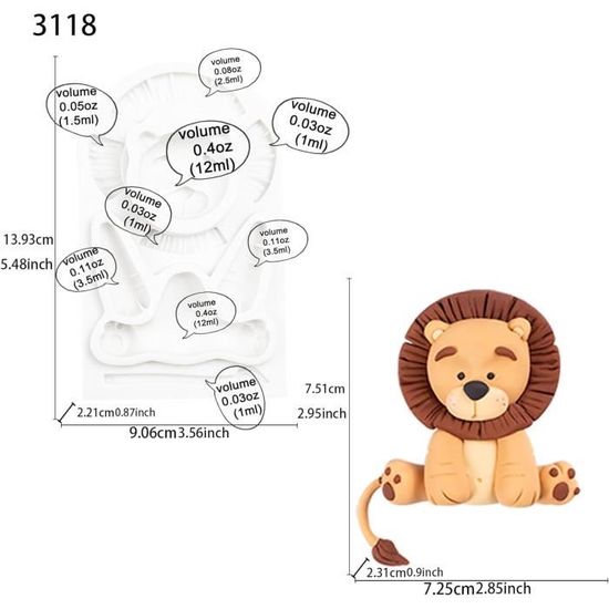 moule-fondant-lion-animal-de-la-for-t-pour-d-coration-de-g-teau