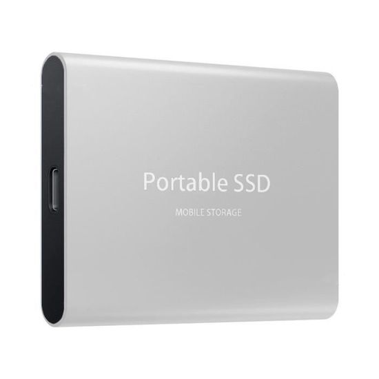 Disque SSD Mini Disque Dur Externe Portable 4TB 4To Argent Type-C avec  Pochette Sac de Stockage en Tissu Noir - Cdiscount Informatique