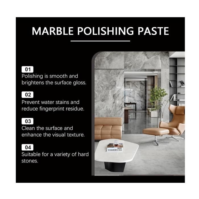Pâte à Polir Pour Marbre – 1 Pain Solide De 700 G, Nettoyage Et Lustrage, LUX METAL, Italie