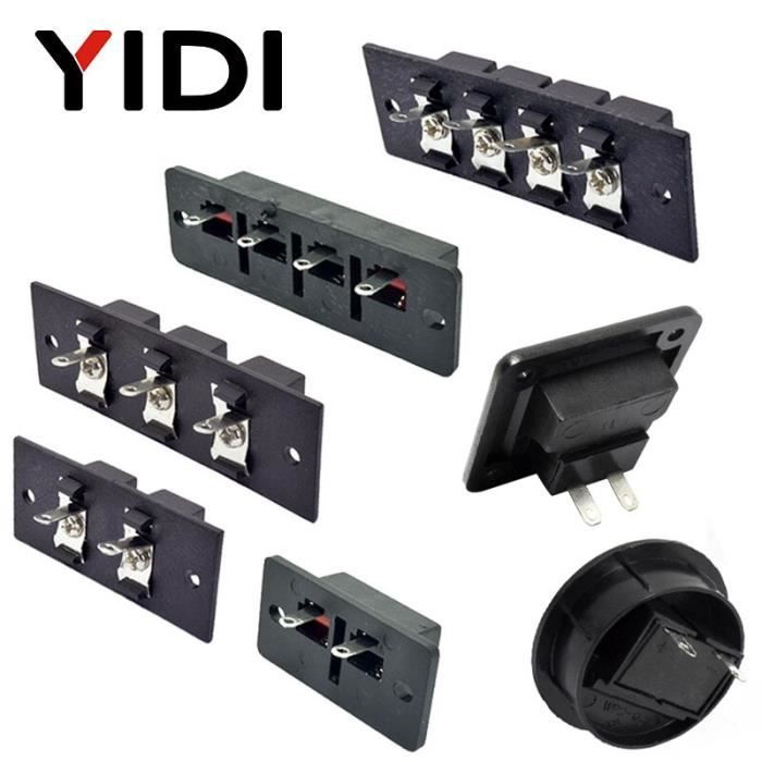 2 Borniers Haut-parleur à Connexion Rapide - 2 Voies, Pousser Pour Connecter, Uxcell