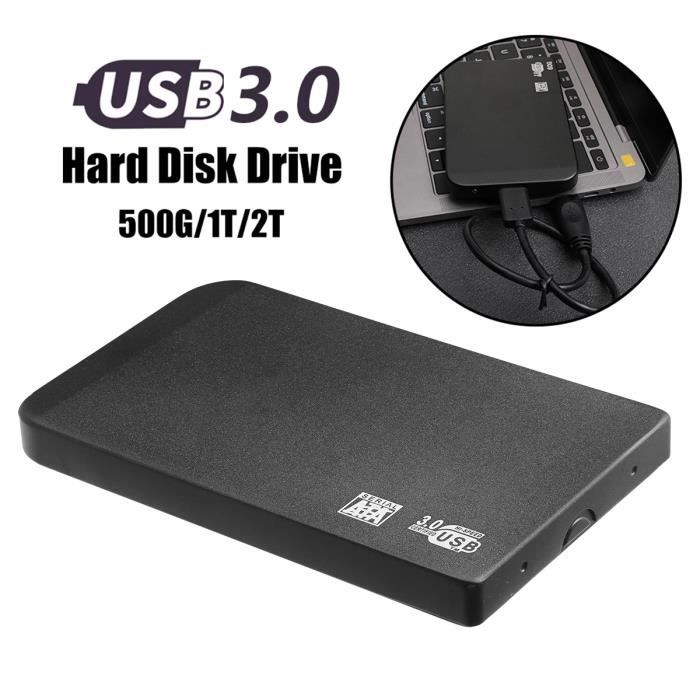 2.5 pouces disque dur externe , 2To disque dur externe USB 3.0 pour  ordinateur de bureau portable, Noir - Cdiscount Informatique