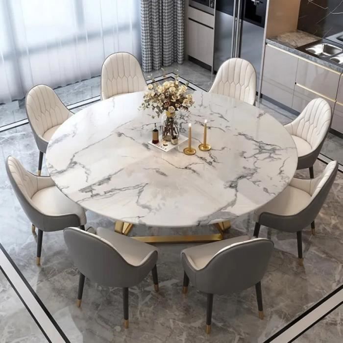 Table DORONE moderne effet marbre : élégance et raffinement pour