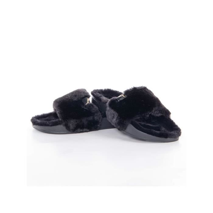 Claquette Puma Femme Leadcat 2.0 YLM Wns Fluff Noir Synth tique