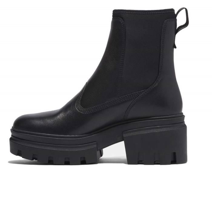 Bottes pour Femme TIMBERLAND Everleigh Chelsea Noir A elastique Haute Adulte Plat Cuir Noir Cdiscount Chaussures