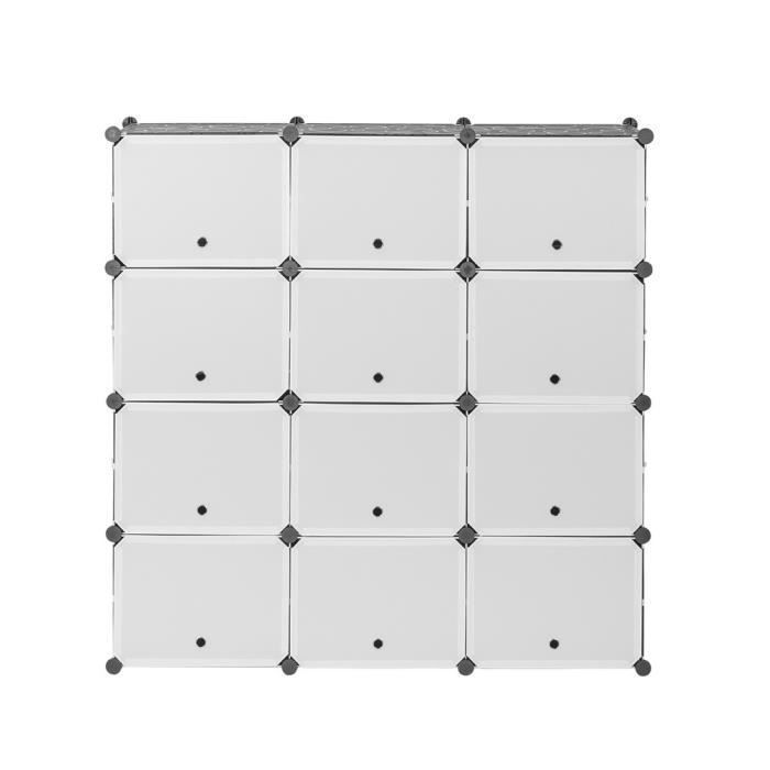 Étagère à Chaussures 4 Niveaux Empilable Alightup - 90x30,5x84,5 Cm - Montage Rapide Sans Outils - Noir - Pour Entrée, Salon, Chambre