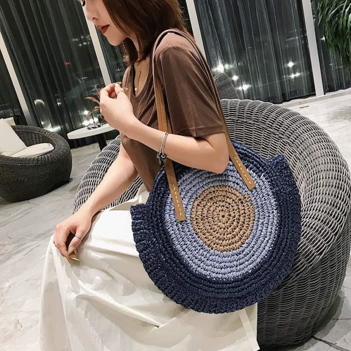 Sac En Paille Pour Femme Grande Capacit Sac Bandouli re En