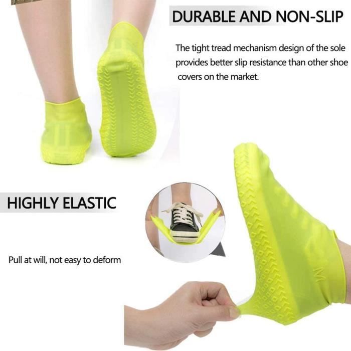 Generic Couvre-chaussures unisexe en Silicone, antidérapant
