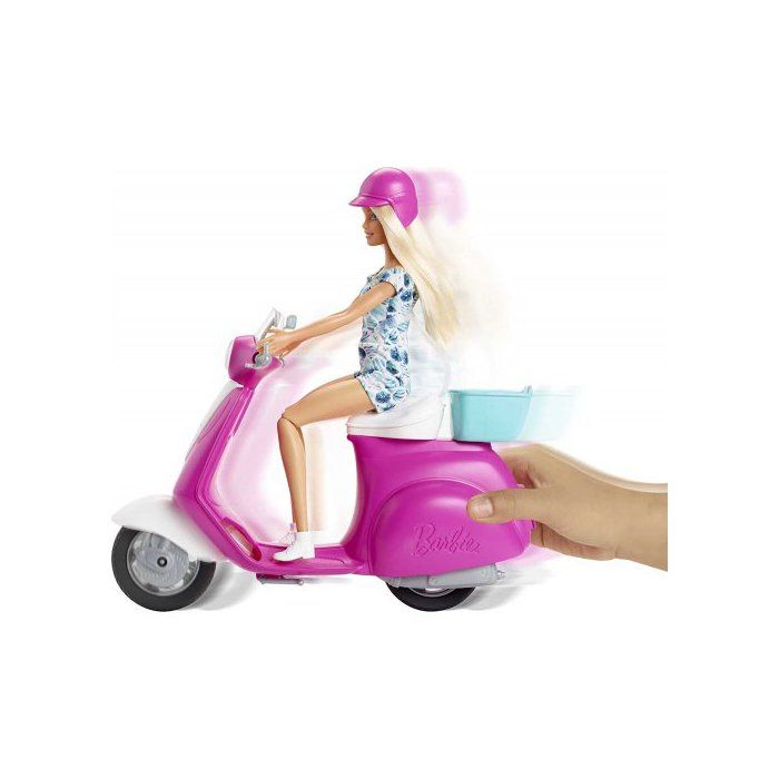 Scooter Déformable Pour Poupée – Set De 15 Pièces Avec Poupée, Chiot, Casque Et Lunettes – 11,5 Pouces