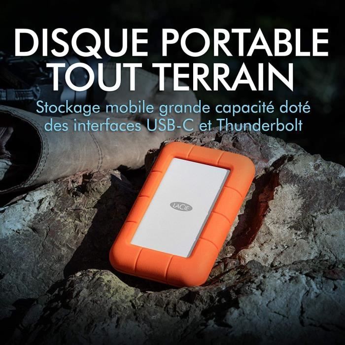 Disque dur externe Lacie RUGGED 1 TO USB-C - LACIE RUGGED 1 TO USB